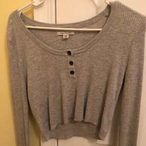 American Eagle Long Sleeve Crop Top